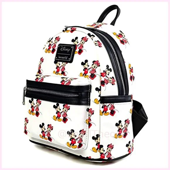 Faux Leather Double Strap Shoulder Bag Purse with Printed Details